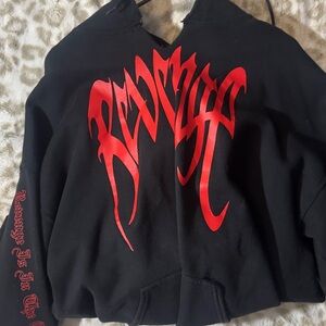 Black Hoodie with Red Graphic “Revenge”